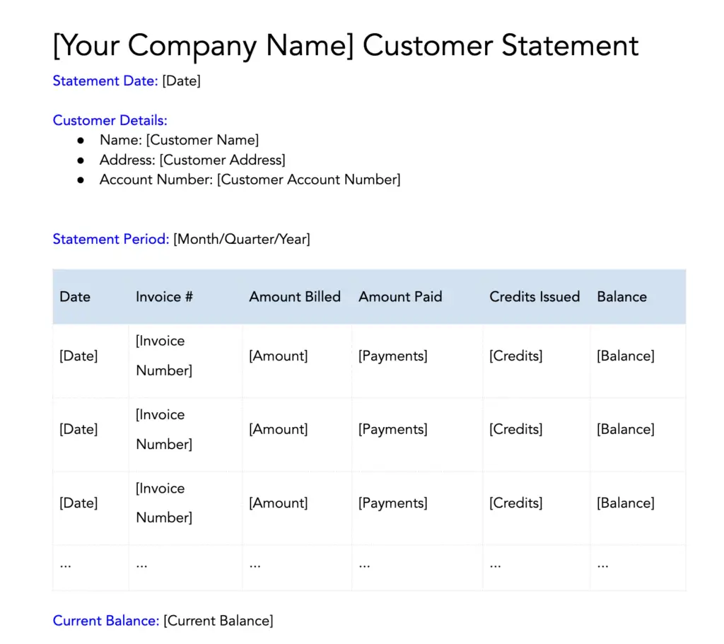Vencru | Client Statement Template | Free Download Customer Statement Template