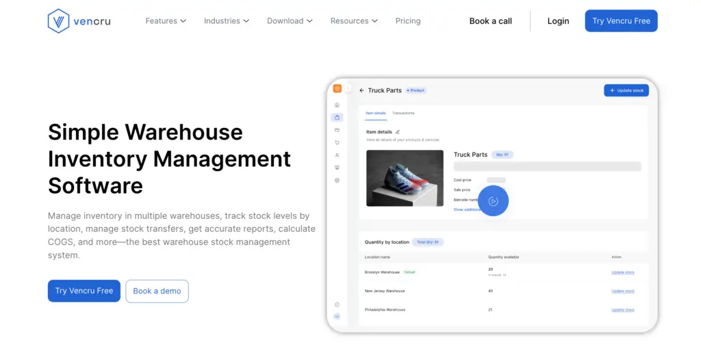 Vencru | 5 Best Small Warehouse Inventory Management Software Warehouse Inventory Management Software